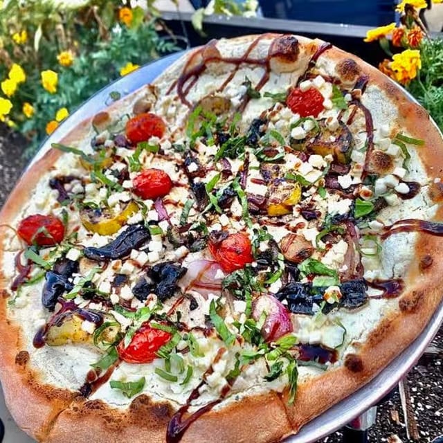 Chicken Caprese Pizza.