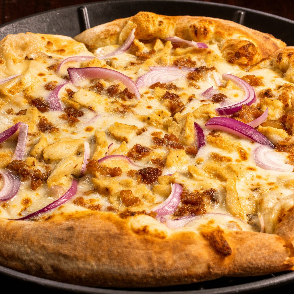 Funky Chicken Pizza.
